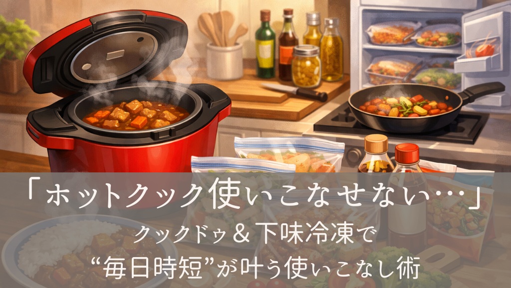 【ホットクック使いこなせない…】カレー専用機にしない！クックドゥ＆下味冷凍で“毎日時短”が叶う使いこなし術