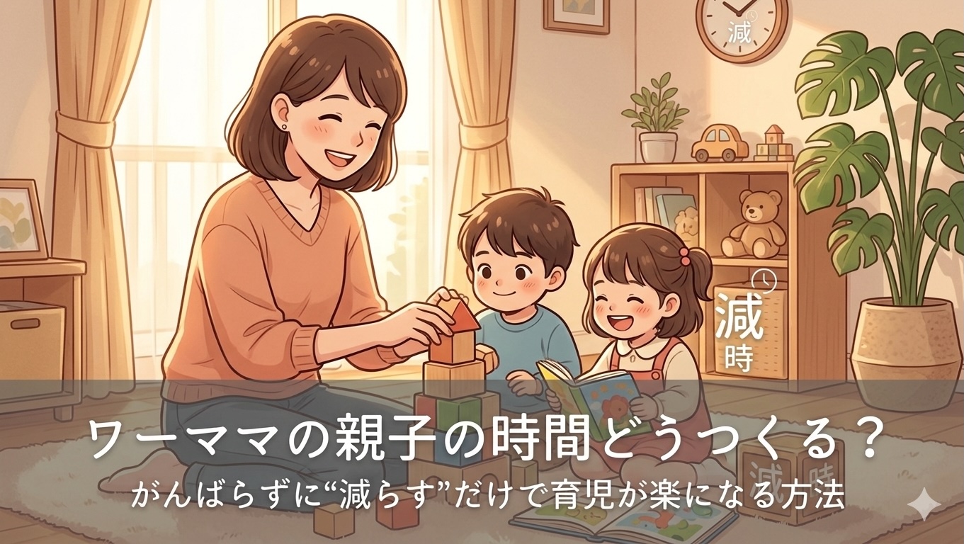 ワーママの親子の時間どうつくる？がんばらずに“減らす”だけで育児が楽になる方法