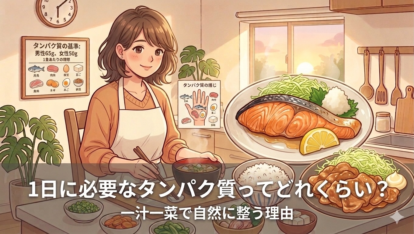 1日に必要なタンパク質ってどれくらい？一汁一菜で自然に整う理由