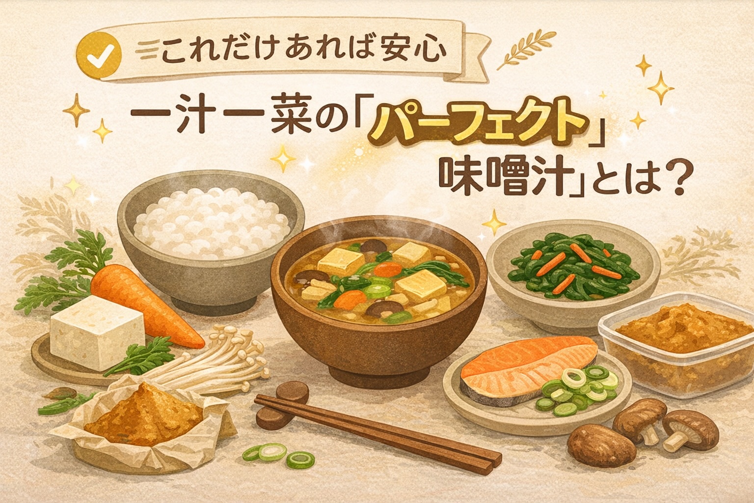 一汁一菜の味噌汁はこれだけでOK｜具材選びの5つのポイント