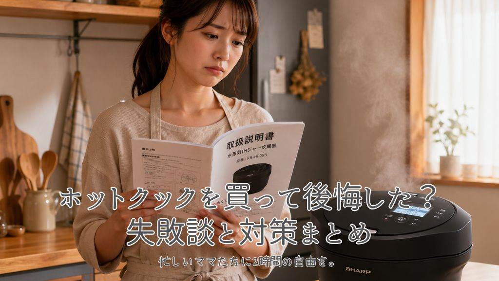 ホットクックを買って後悔した？失敗談と対策まとめ